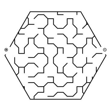 A hexagonal honeycomb maze