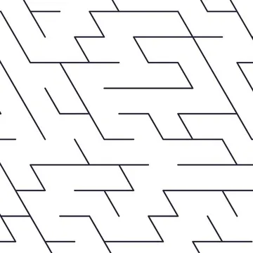 A square maze built from zigzag Arcade lane cells