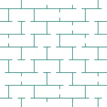A square maze built from brick course cells
