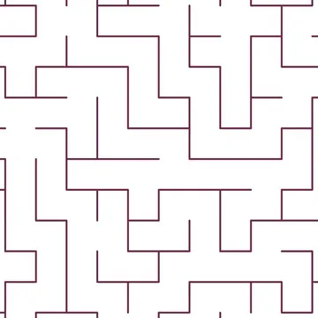 A square maze built from herringbone brick cells