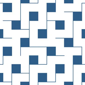A square maze built from herringbone brick with solid blocks between cells