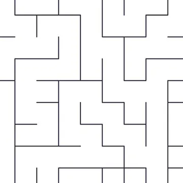 A square maze built from square grid cells