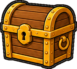 A treasure chest finish marker