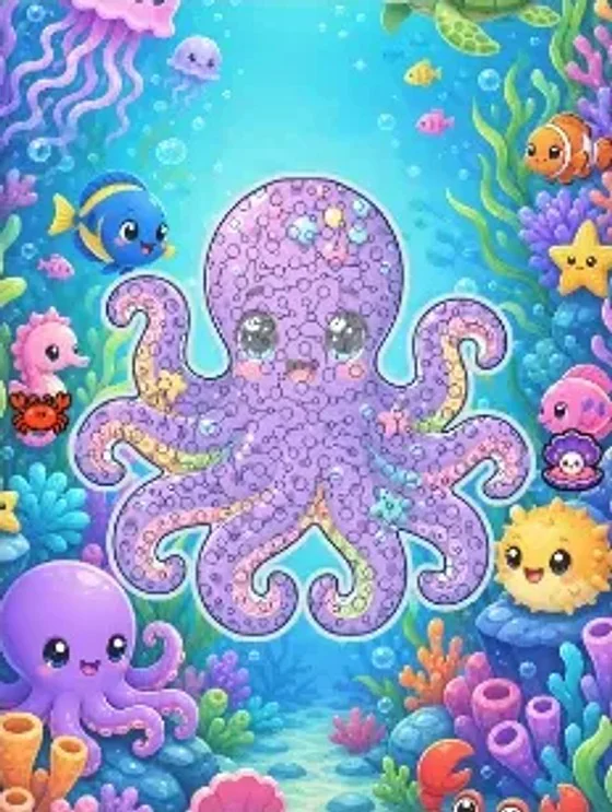 Octopus Garden: an octopus maze in a coral garden