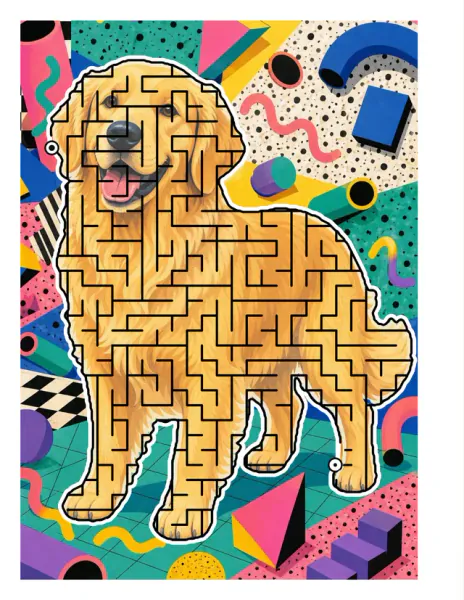 Golden Retriever maze