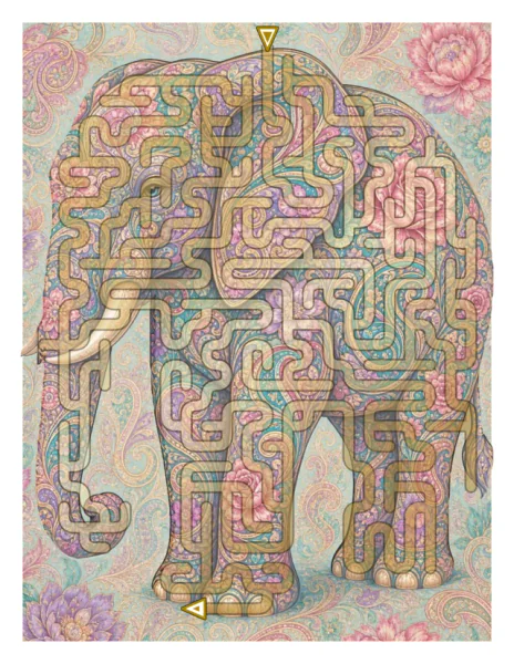 Paisley Elephant maze