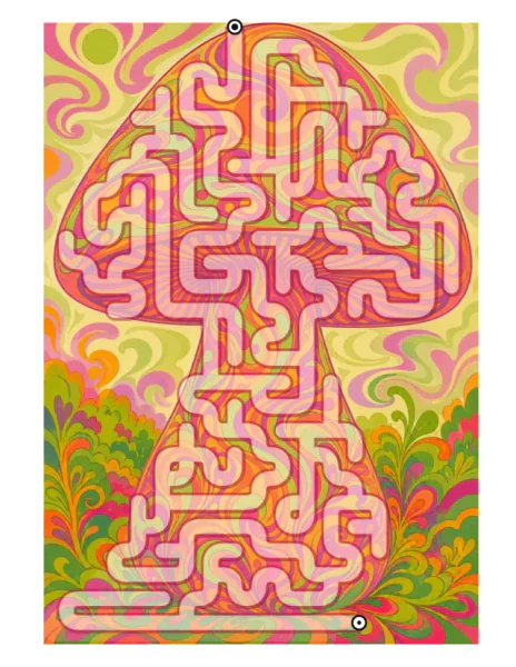 Psychedelic Mushroom maze
